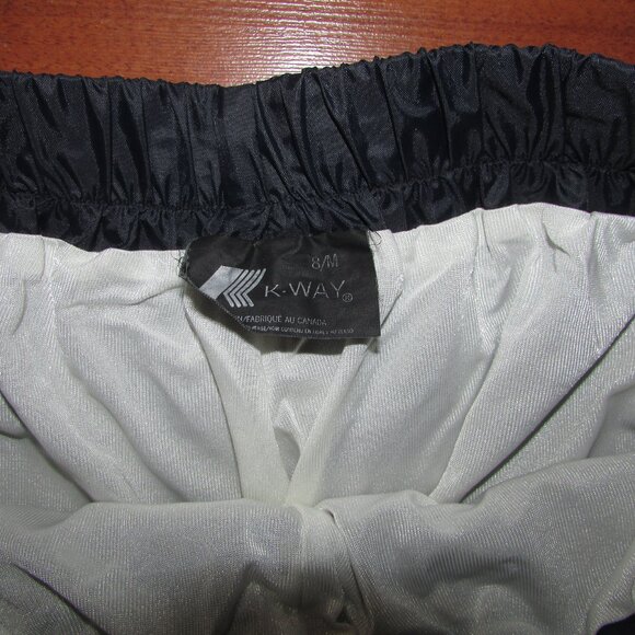 K-WAY Vintage Dark Blue Lined Splash Pants - Sz 8/M - Picture 4 of 9